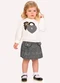 Milon - Conjunto Infantil Menina Bordado Branco - variação: Branco