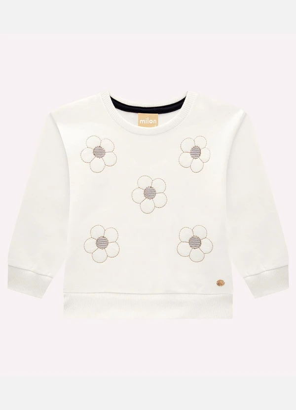 Milon - Conjunto Infantil Menina Bordado Off White 3