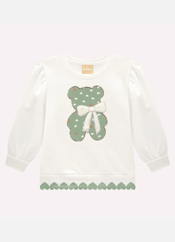 Milon - Conjunto Infantil Menina Bordado Off White 2