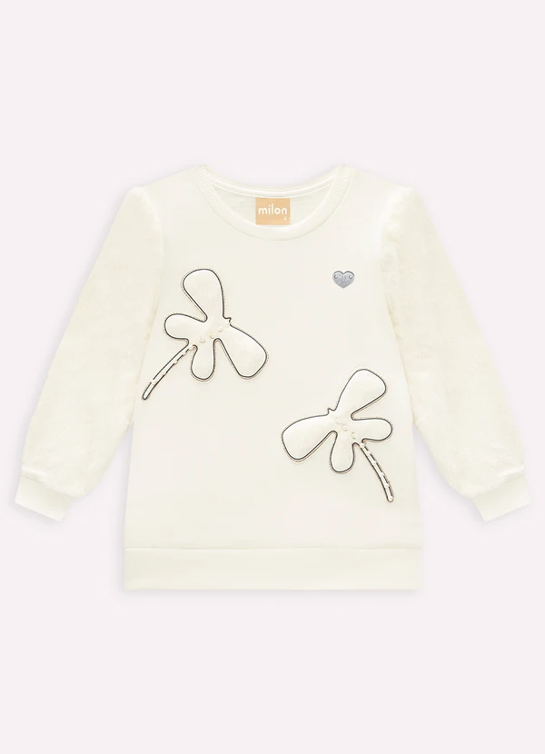 Milon - Conjunto Infantil Menina Bordado Off White 3