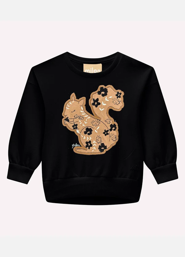 Milon - Conjunto Infantil Menina Bordado Preto 3