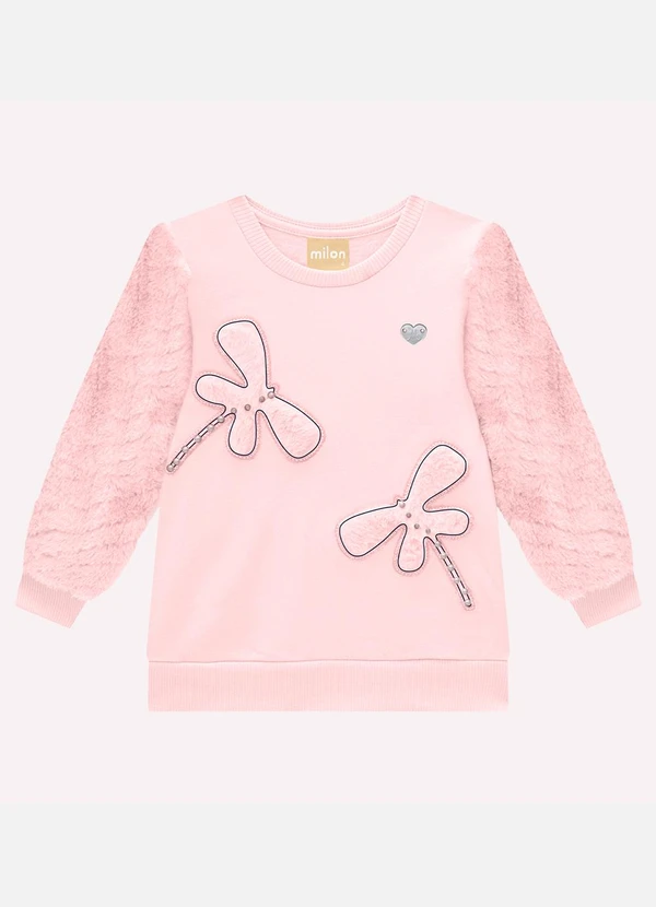 Milon - Conjunto Infantil Menina Bordado Rosa 2