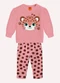 Kyly - Conjunto Infantil Menina Bordado Rosa - variação: Rosa