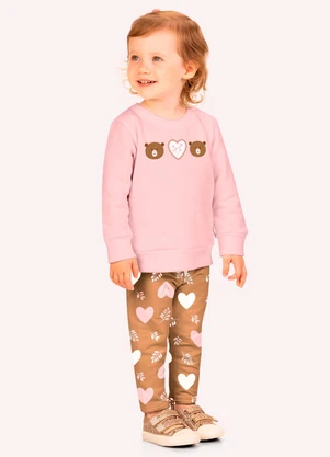 Kyly - Conjunto Infantil Menina Bordado Rosa - KYLY