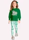 Milon - Conjunto Infantil Menina Bordado Verde - variação: Verde