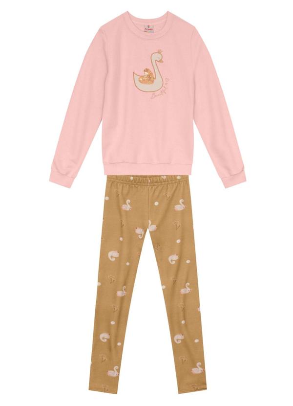 Brandili - Conjunto Infantil Menina Brilhante Rosa 2