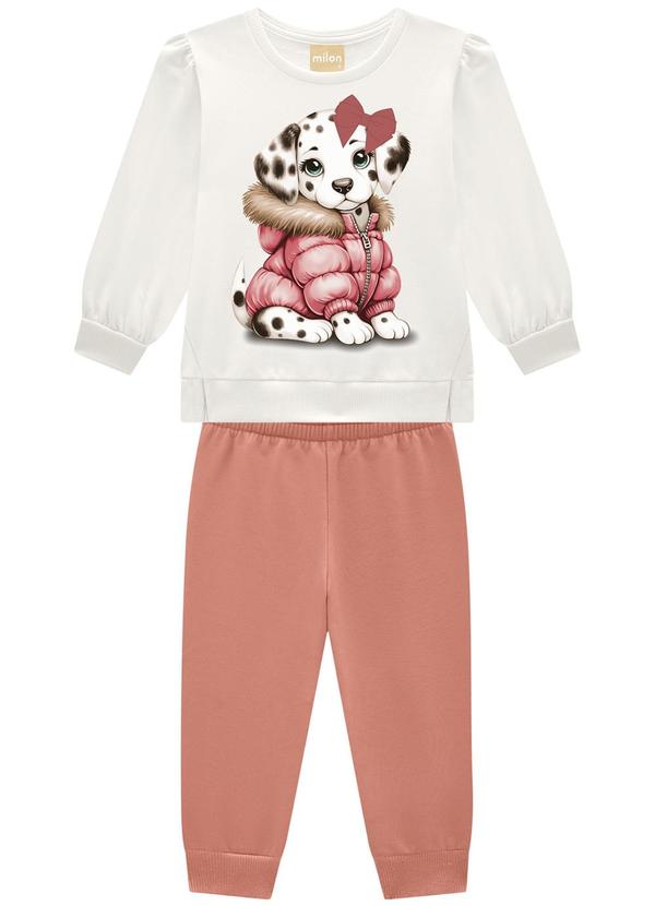 Kyly - Conjunto Infantil Menina Cachorrinho Bege 2