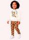 Kyly - Conjunto Infantil Menina Cachorrinho Rosa - variação: Branco