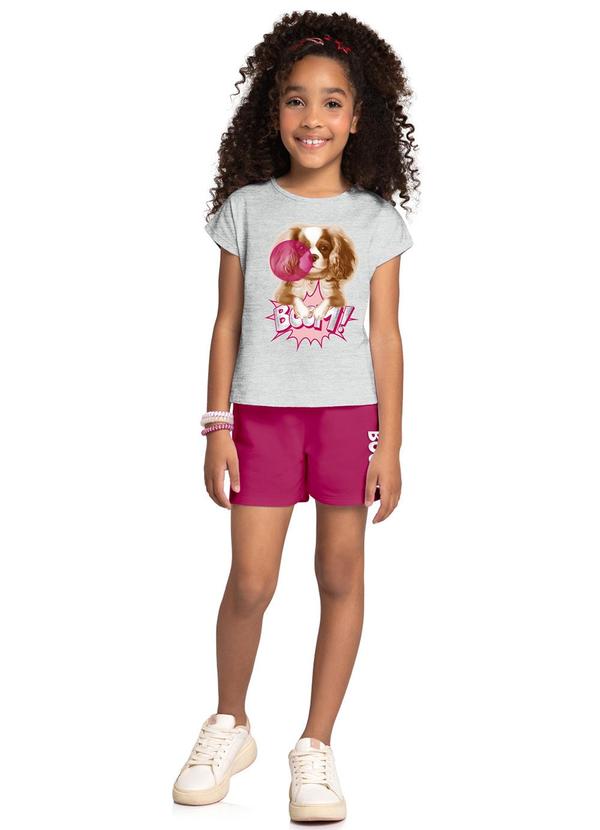 Kyly - Conjunto Infantil Menina Cachorrinho Cinza 1