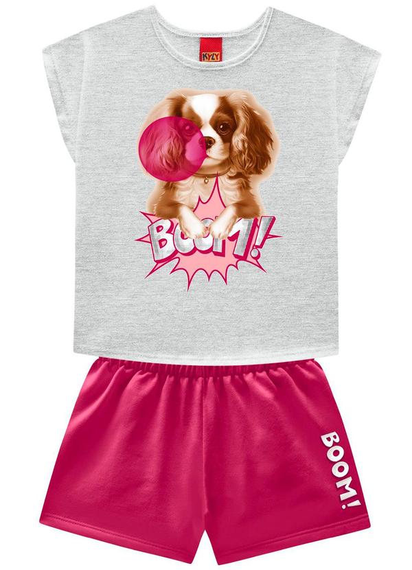 Kyly - Conjunto Infantil Menina Cachorrinho Cinza 2