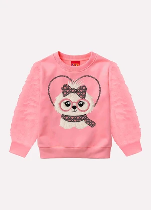 Kyly - Conjunto Infantil Menina Cachorrinho Rosa - KYLY
