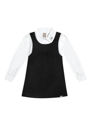 Colorittá - Conjunto Infantil Menina Camisa e Vestido Branco - COLORITTÁ
