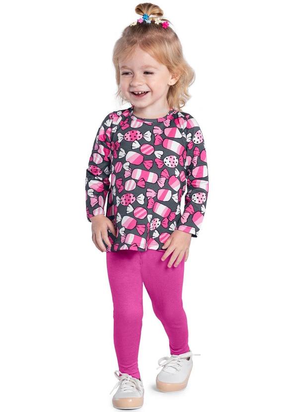 Kyly - Conjunto Infantil Menina Cinza