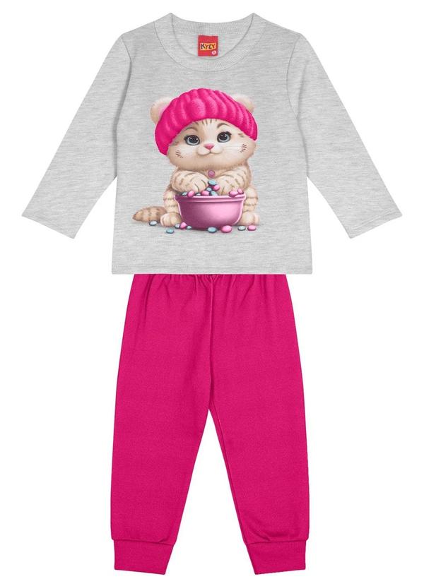 Kyly - Conjunto Infantil Menina Cinza