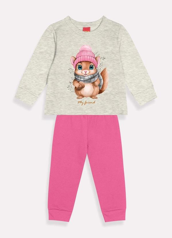 Kyly - Conjunto Infantil Menina Cinza