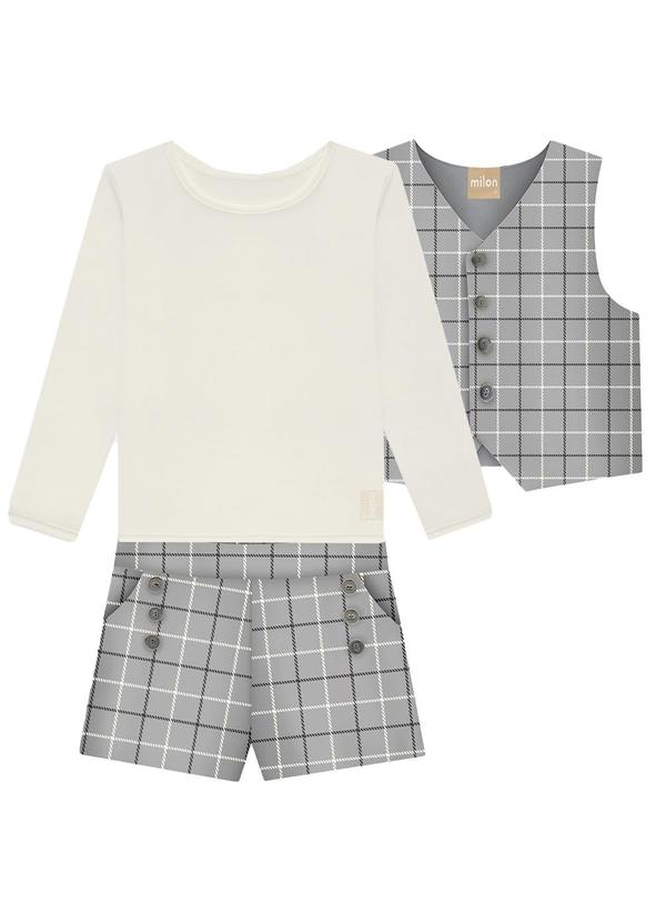 Milon - Conjunto Infantil Menina Cinza
