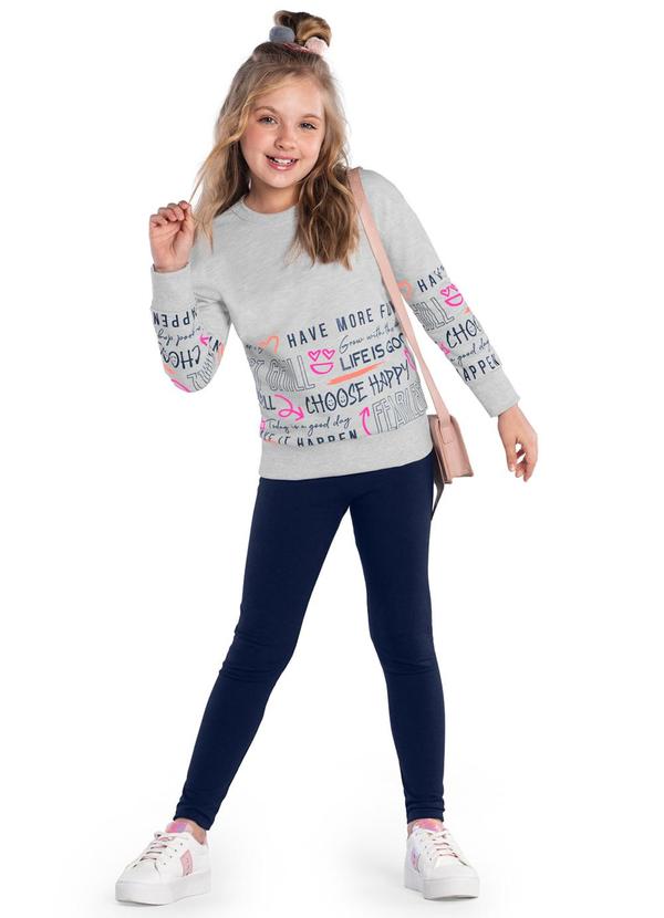 Kyly - Conjunto Infantil Menina Cinza