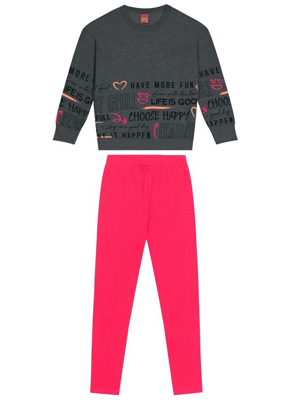 Kyly - Conjunto Infantil Menina Cinza