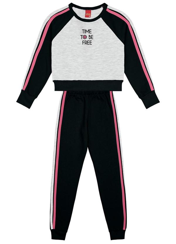 Kyly - Conjunto Infantil Menina Cinza