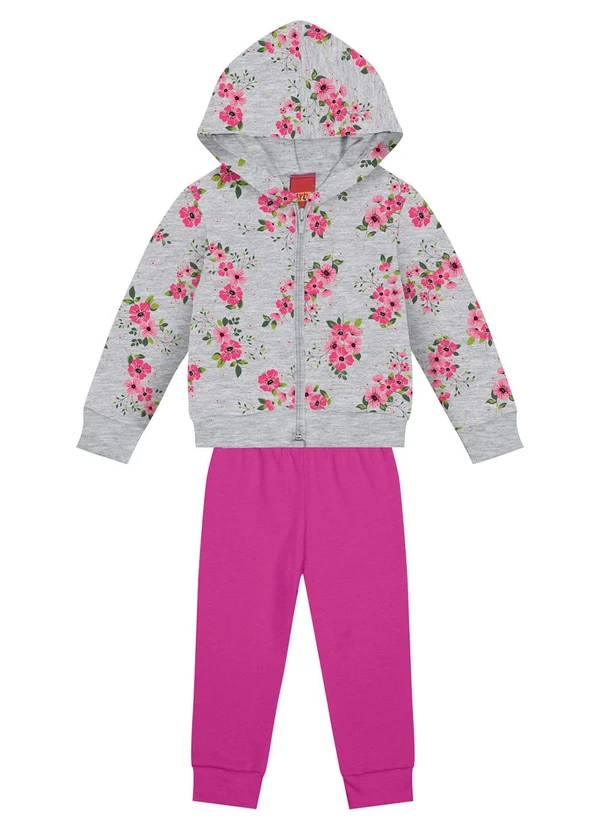 Kyly - Conjunto Infantil Menina Cinza