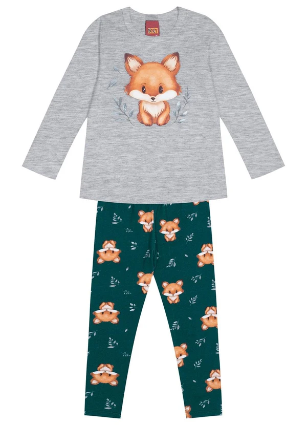 Kyly - Conjunto Infantil Menina Cinza