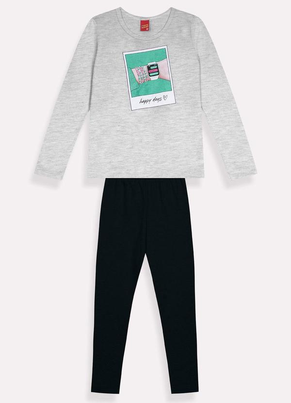 Kyly - Conjunto Infantil Menina Cinza