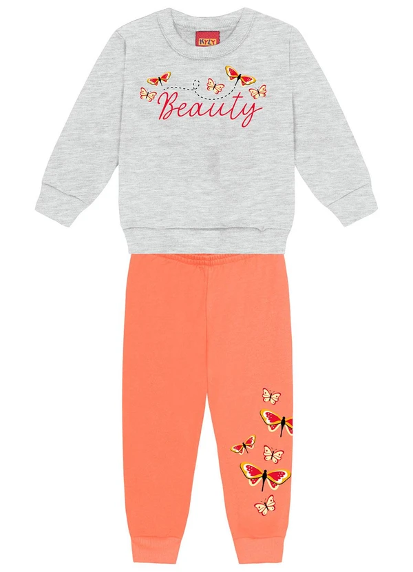 Kyly - Conjunto Infantil Menina Cinza