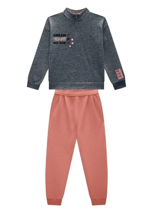 Kyly - Conjunto Infantil Menina Cinza - KYLY