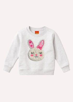 Kyly - Conjunto Infantil Menina Coelhinho Cinza - KYLY