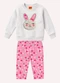 Kyly - Conjunto Infantil Menina Coelhinho Rosa - variação: Cinza