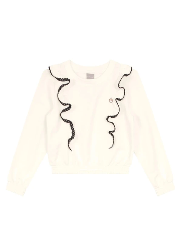 Brandili Mundi - Conjunto Infantil Menina com Babado Bege 3