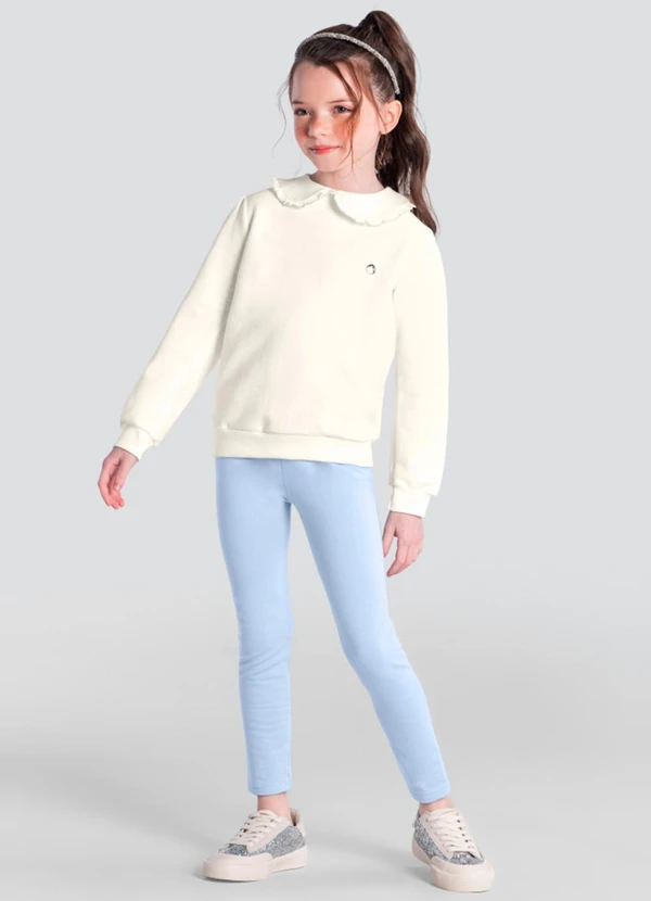 Brandili Mundi - Conjunto Infantil Menina com Babado Bege