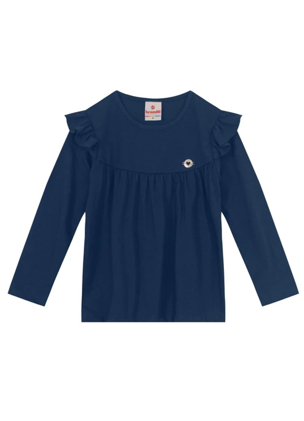 Brandili - Conjunto Infantil Menina com Babados Azul 2