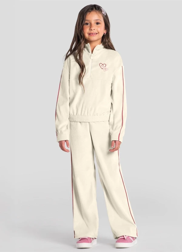 Brandili - Conjunto Infantil Menina com Coração Natural