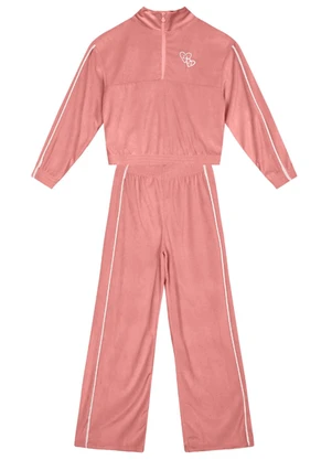 Brandili - Conjunto Infantil Menina com Coração Rosa - BRANDILI