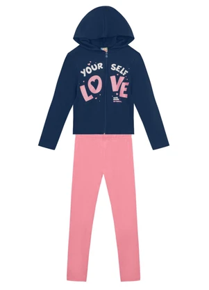 Brandili - Conjunto Infantil Menina com Glitter Azul - BRANDILI