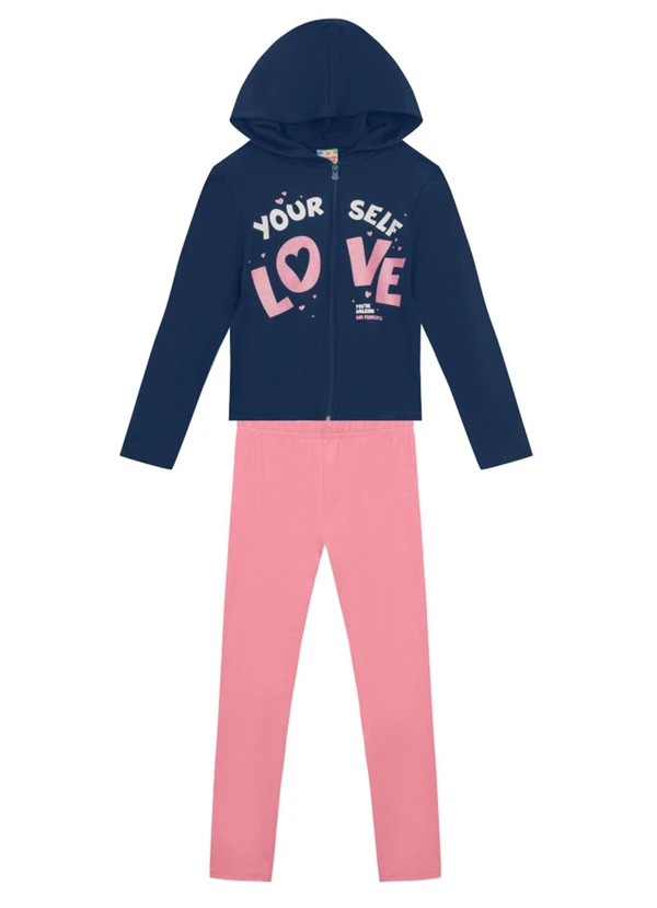 Brandili - Conjunto Infantil Menina com Glitter Azul