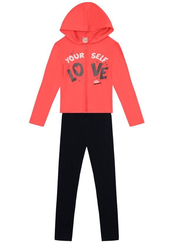 Brandili - Conjunto Infantil Menina com Glitter Vermelho