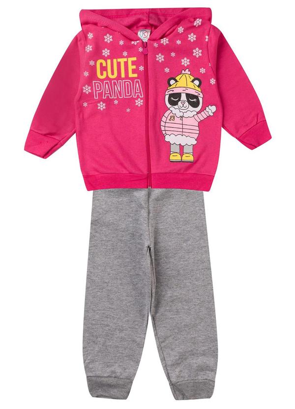 Rovitex - Conjunto Infantil Menina com Jaqueta Rosa