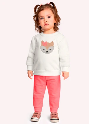 Kyly - Conjunto Infantil Menina com Pelinhos Bege - KYLY