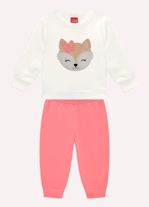 Kyly - Conjunto Infantil Menina com Pelinhos Bege - KYLY