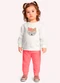 Kyly - Conjunto Infantil Menina com Pelinhos Rosa - variação: Bege