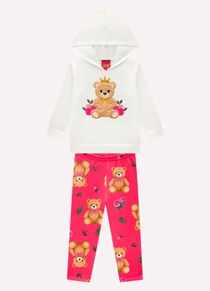 Kyly - Conjunto Infantil Menina com Pelinhos Branco - KYLY