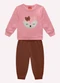 Kyly - Conjunto Infantil Menina com Pelinhos Rosa - variação: Rosa