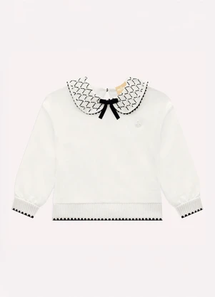 Milon - Conjunto Infantil Menina com Pérolas Branco - MILON