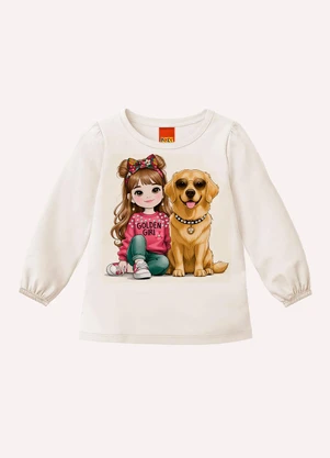 Kyly - Conjunto Infantil Menina com Strass Bege - KYLY