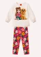 Kyly - Conjunto Infantil Menina com Strass Rosa - variação: Bege