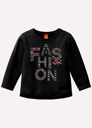 Kyly - Conjunto Infantil Menina com Strass Preto - KYLY