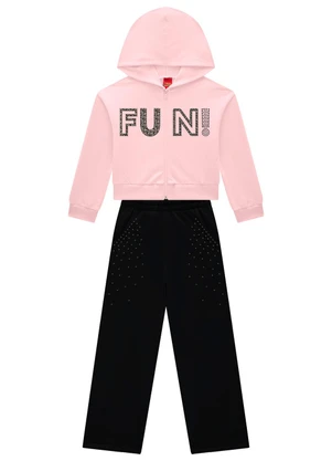 Kyly - Conjunto Infantil Menina com Strass Rosa - KYLY