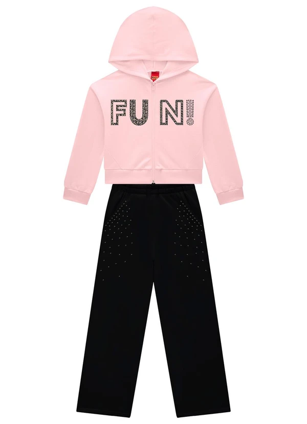 Kyly - Conjunto Infantil Menina com Strass Rosa